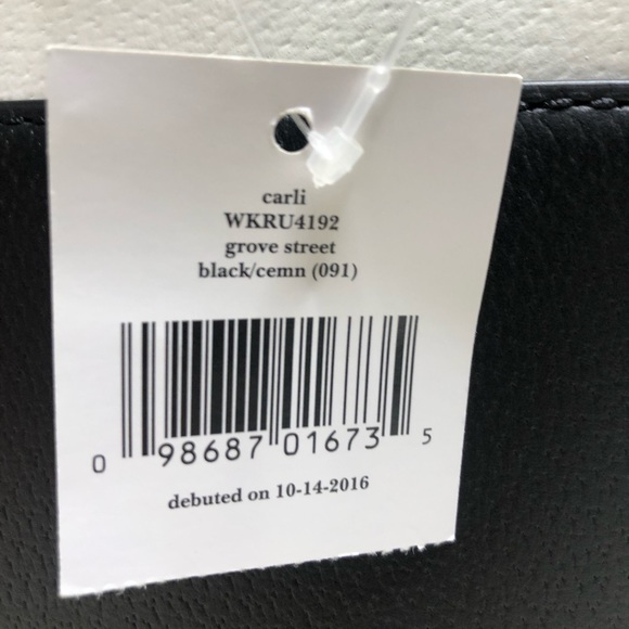 Kate Spade ♠️ NWT Black & White Satchel Bag - Picture 6 of 8